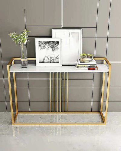 Art Deco Iron Side Console Table | 40 x 12 x 31 inches