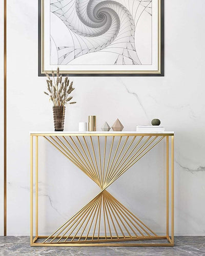 Contemporary Iron Side Console Table | 40 x 12 x 31 inches