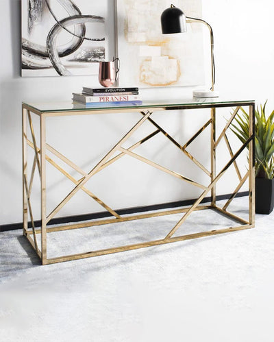 Vintage Iron Side Console Table | 40 x 12 x 31 inches