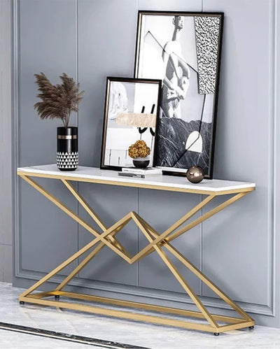 Rustic Iron Side Console Table | 40 x 12 x 31 inches