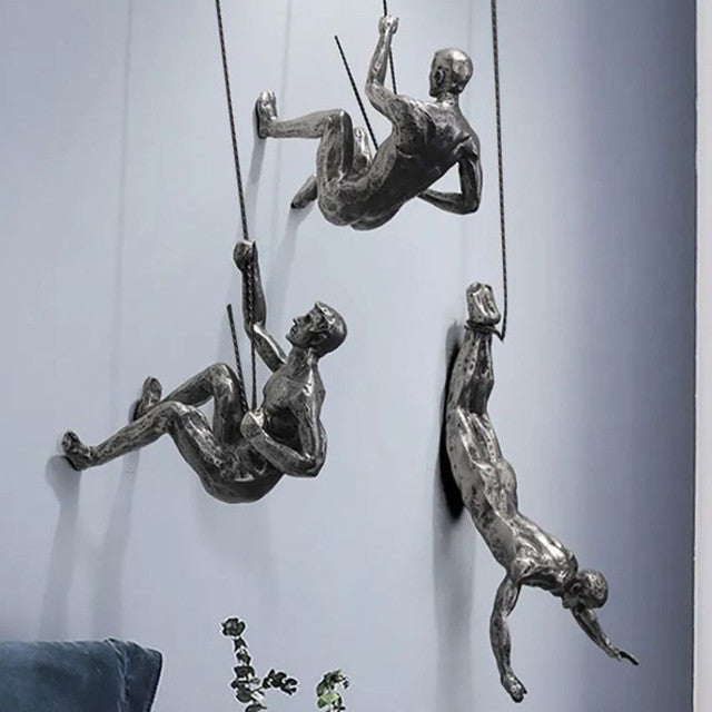 Hanging Silver Man Accent Showpieces | Pack of 3