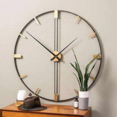 Sleek Dual Tone Metal Wall Clock