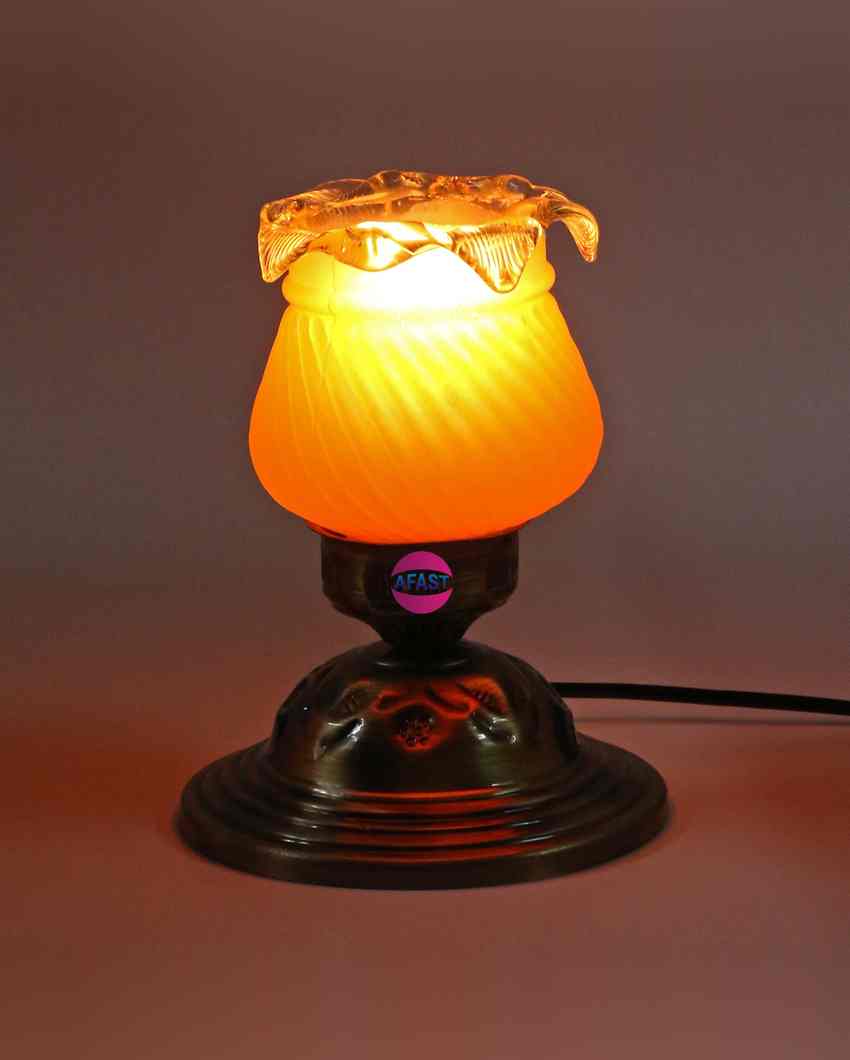 Prachtkerze Decorative Metal & Glass Shade Colorful Table Lamp | 6 x 8 inches