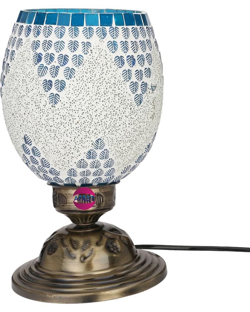 Zierapfel New Stylish Metal Table Lamp with Glass Shade | 6 x 8 inches