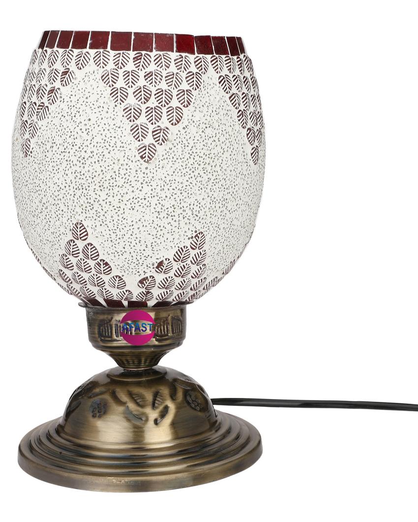 Zwiebel New Stylish Metal Table Lamp with Glass Shade | 6 x 8 inches