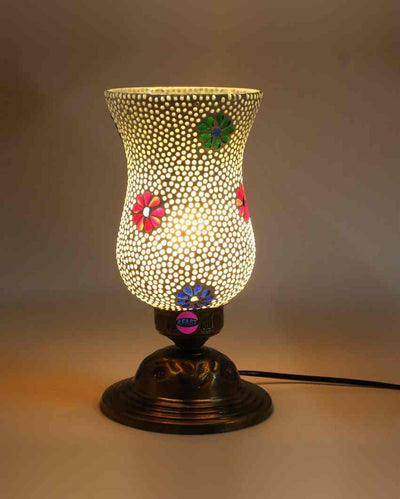 Veilchen Decorative Metal & Glass Shade Colorful Table Lamp | 6 x 8 inches