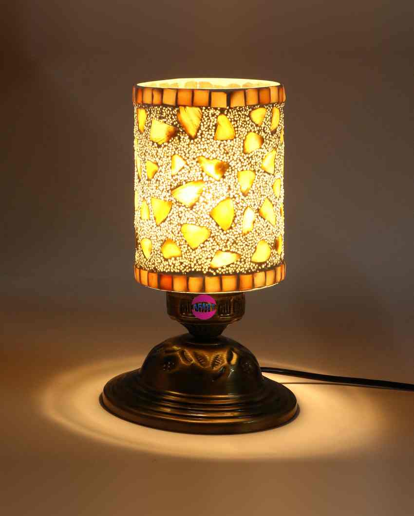 Westenrose Decorative Metal & Glass Shade Colorful Table Lamp | 6 x 8 inches