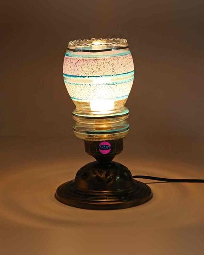 Clavel Decorative Metal & Glass Shade Colorful Table Lamp | 6 x 8 inches