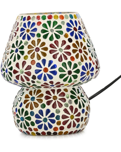 Clavel Decorative Metal & Glass Shade Colorful Table Lamp | 6 x 8 inches