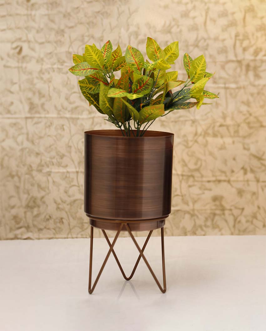 Radiant Elle Metal Planter | 6 x 10 inches | Plant not included