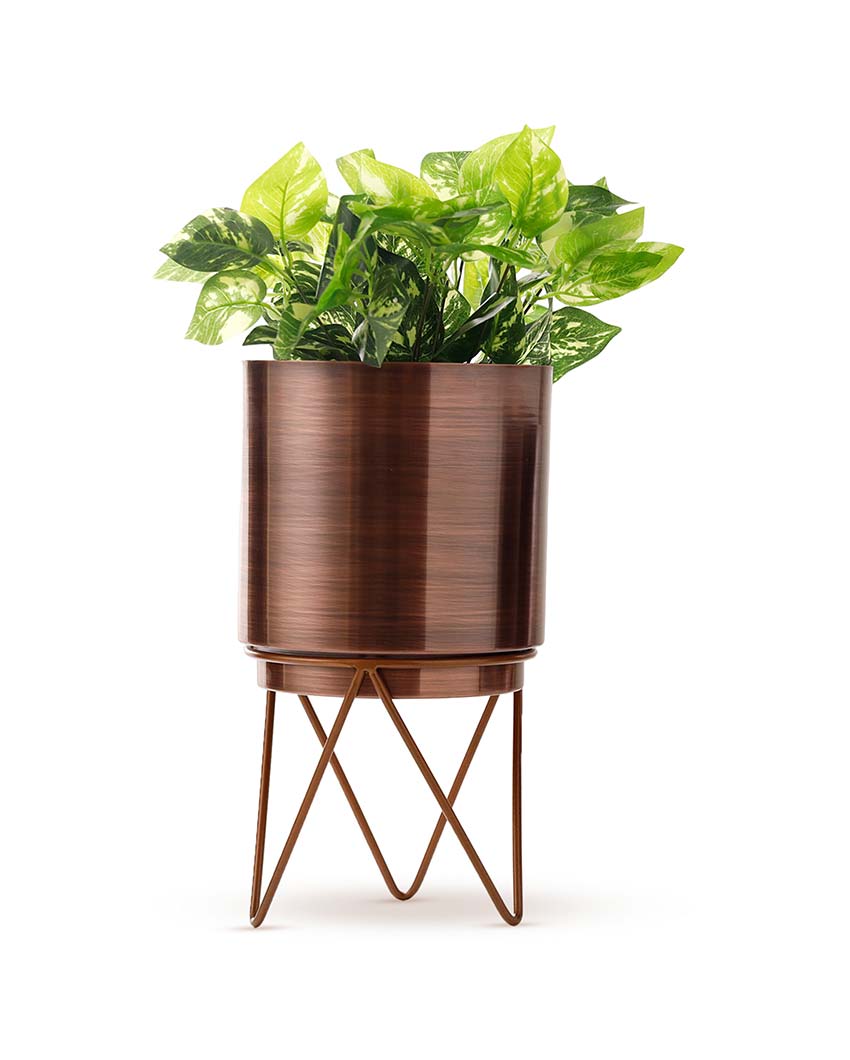 Radiant Elle Metal Planter | 6 x 10 inches | Plant not included