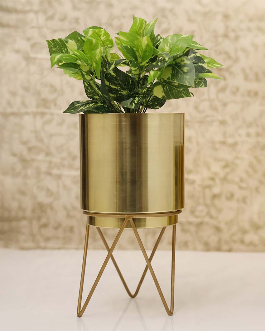 Radiant Elle Metal Planter | 6 x 10 inches | Plant not included