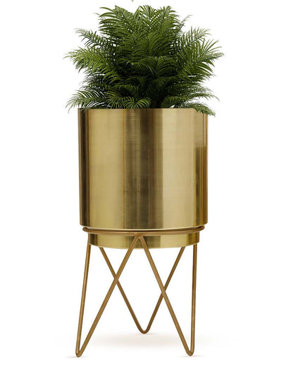 Radiant Elle Metal Planter | 6 x 10 inches | Plant not included