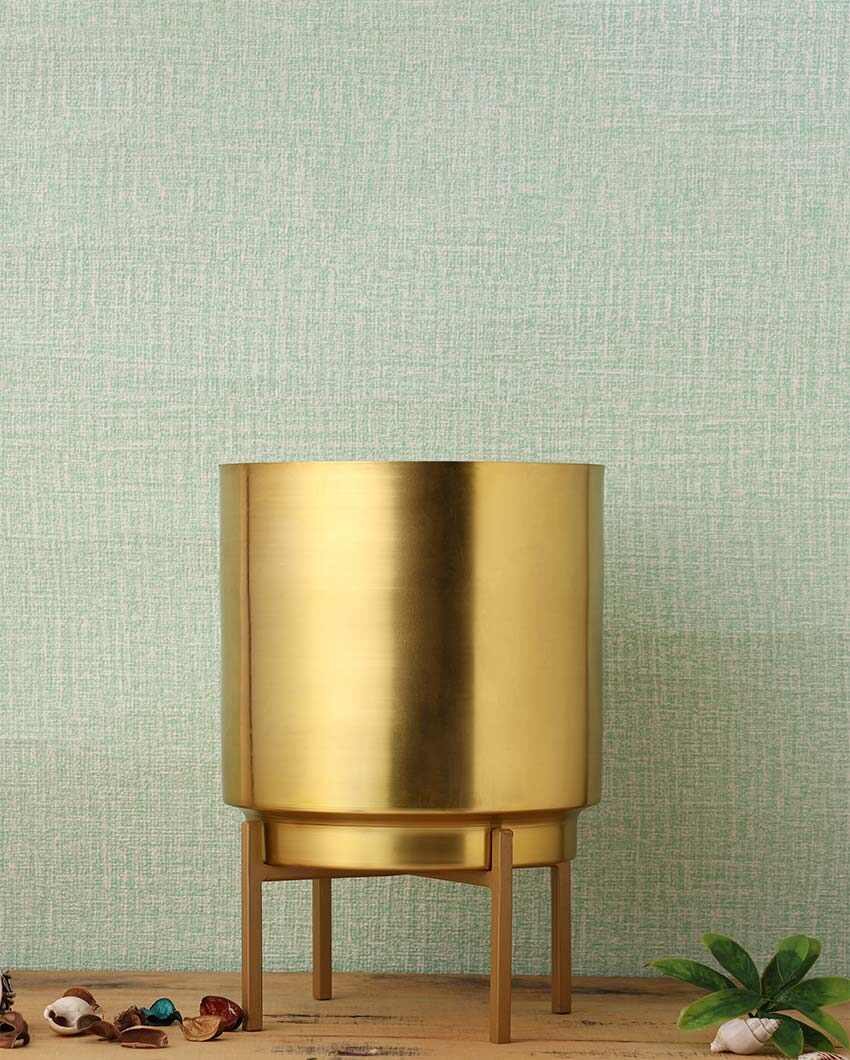 Ember Gold Metal Planter with Stand | Plant not included