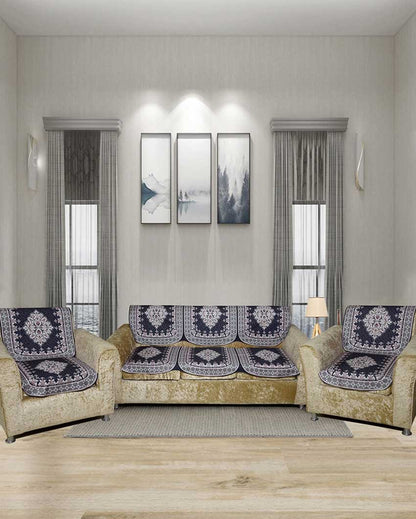 Vintage Digital Printed Sofa Cover for Five Seater | Pack of 6