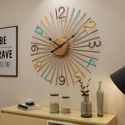 Stylish Spikes Metal Wall Clock