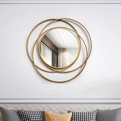 Elegant and Dynamic Design Spiral Metal Wall Mirror | 24 inches