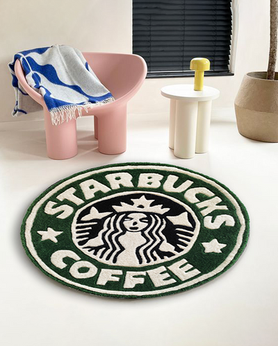 Round Starbucks Rug | Dia 2 Ft