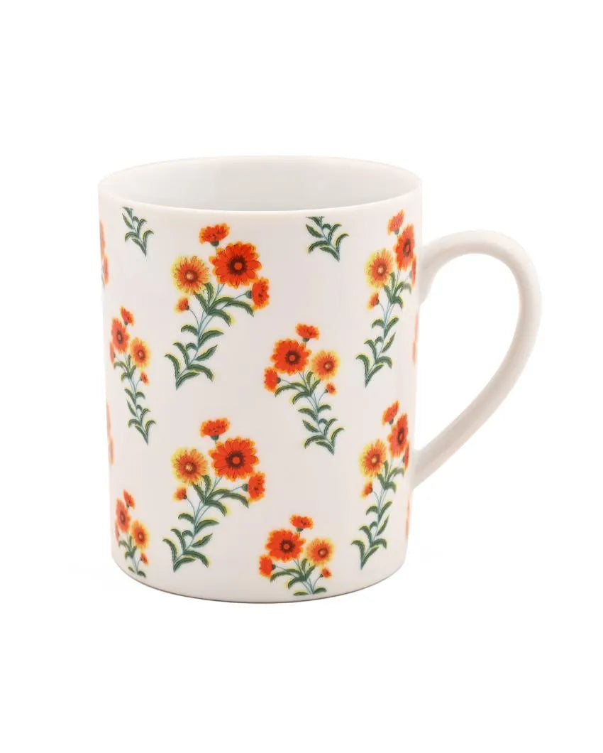 Summer Garden Porcelain Coffee Mugs | Set Of 2