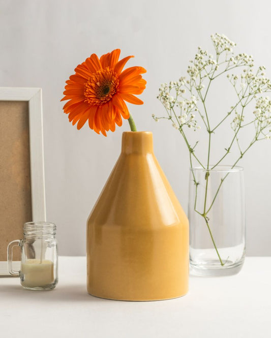 Artisanal Mustard Vase