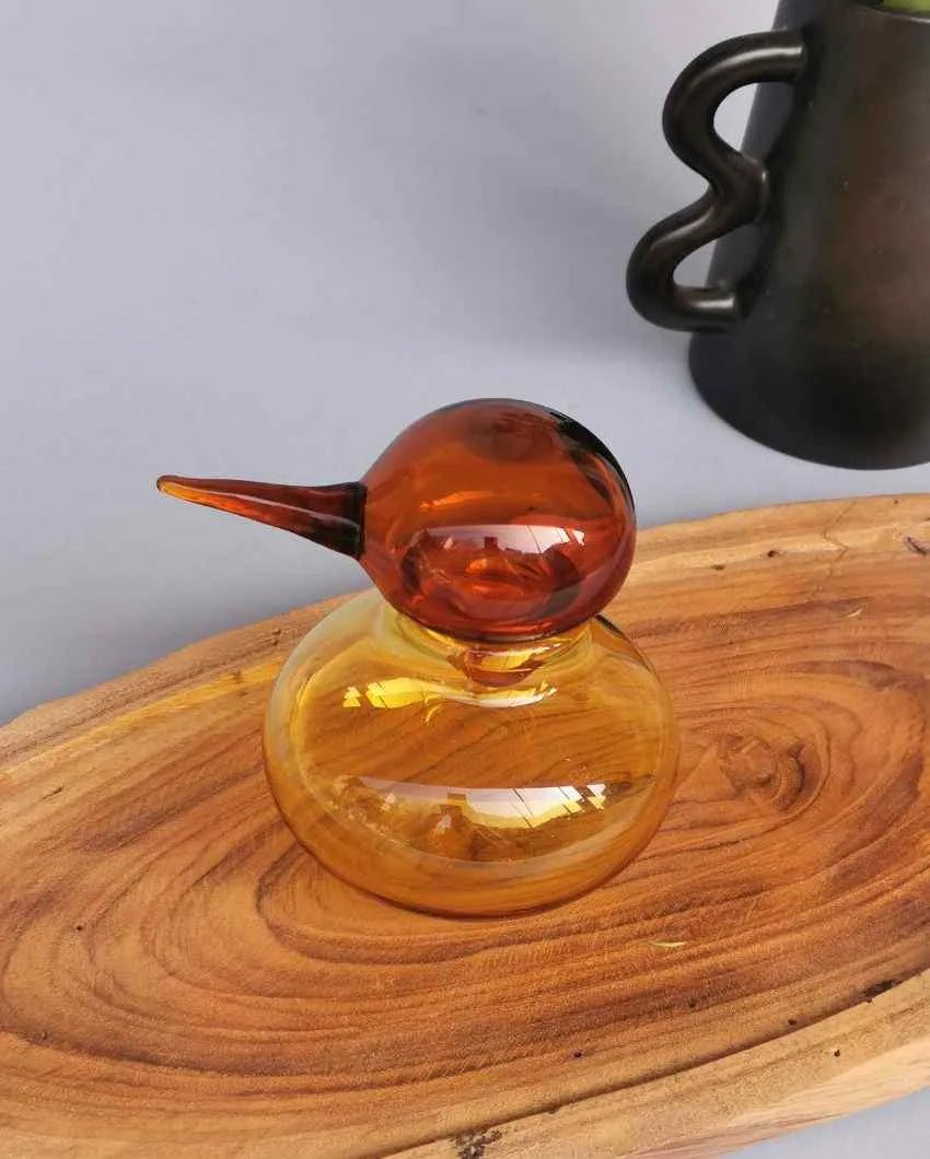 Sunrise Kiki Glass Handblown Bird Figurine 4 Inches