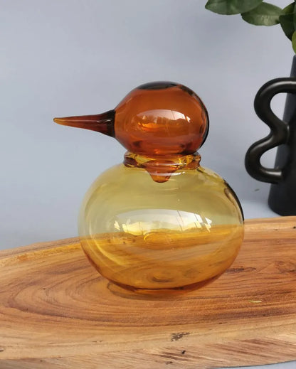 Sunrise Kiki Glass Handblown Bird Figurine 5 Inches