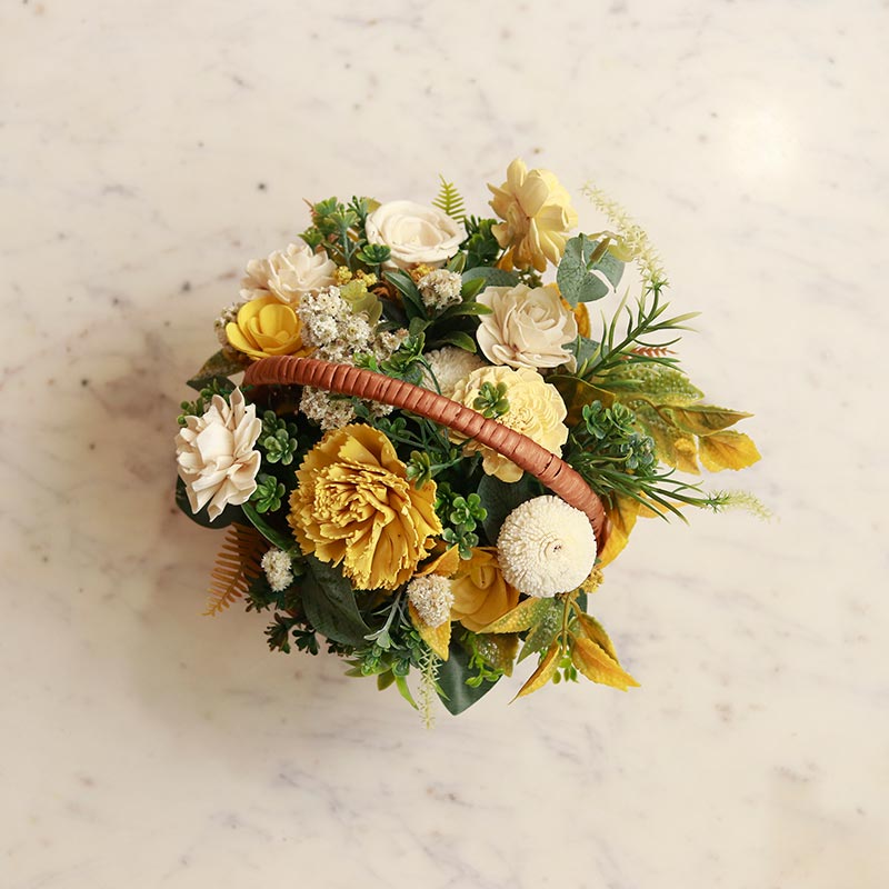 Sunshine Basket | Artificial Solawood Flowers
