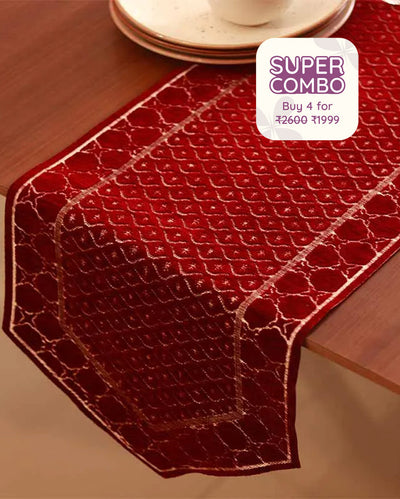 Ruby Splendor Table Runner | 13X72 inch