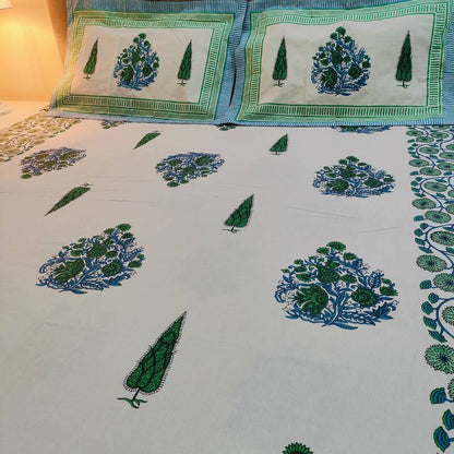 Surajmukhi Cotton Bedding Set With Pillow Covers | Double Size  | 90 x 108 Inches