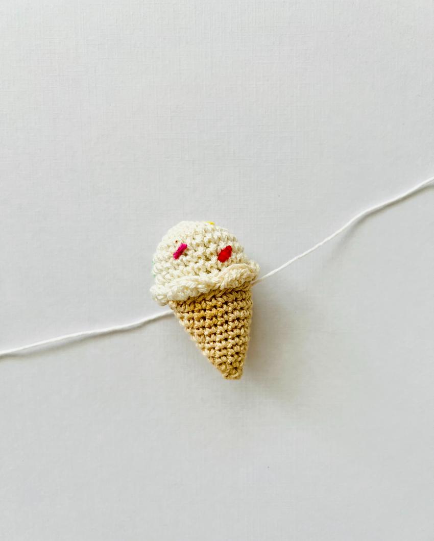 Sweet as an icecream Crochet Rakhi