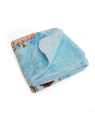 Cozy Silky Touch Premium Sky Blue Baby Blanket | 56 x 44 inches