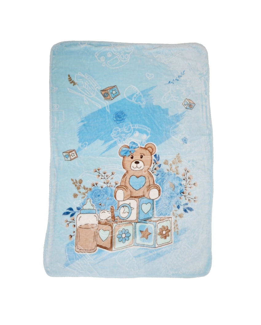 Cozy Silky Touch Premium Sky Blue Baby Blanket | 56 x 44 inches