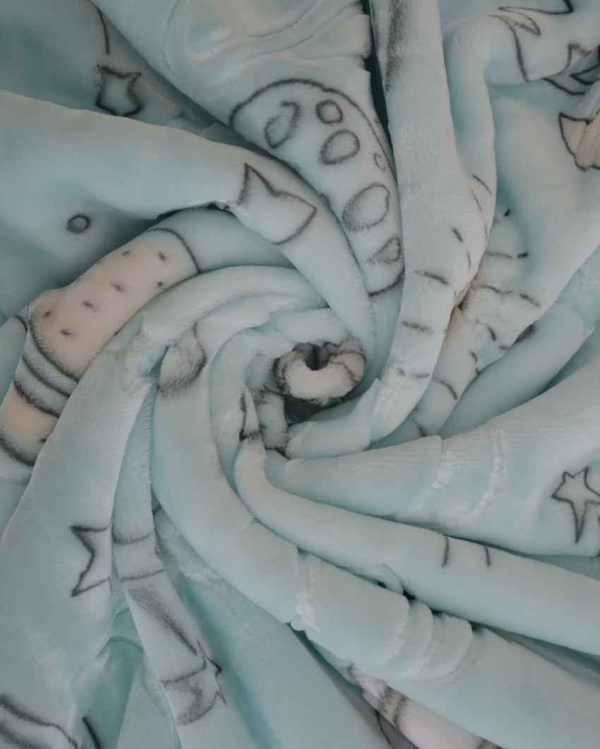 Deluxe Silky Touch Premium Sky Blue Baby Blanket | 51 x 44 inches