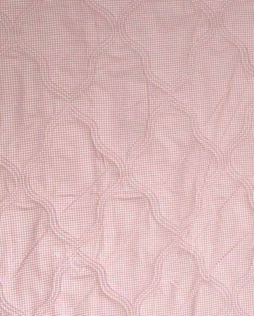 Pink Leafs Printed Cotton Reversible & Cozy Single Bed Comforter | Set Of 2 | 90 x 60 inches