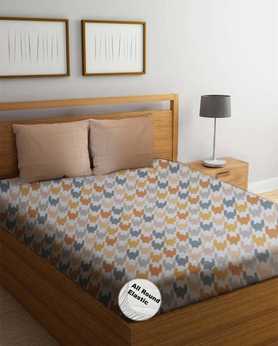 Colorful High Quality Cotton Mix Double Bed Fitted Bedsheet Set