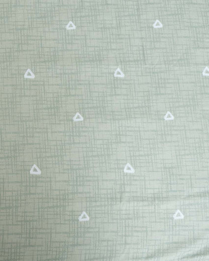 Colorful Zic-Zac Design Cotton Mix Double Bed Fitted Bedsheet Set
