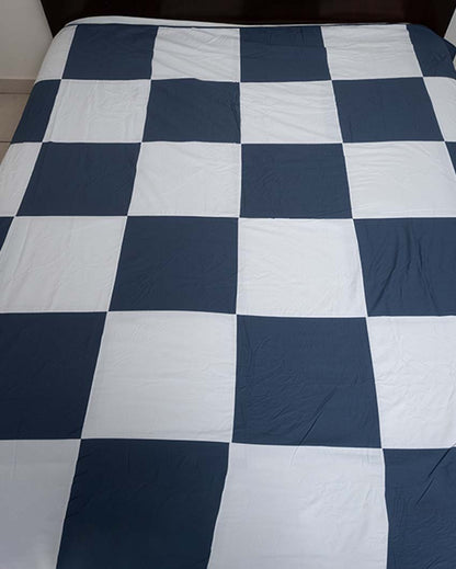 Square dual Color Box Design Cotton Double Bed Dohar | 95 x 87 inches