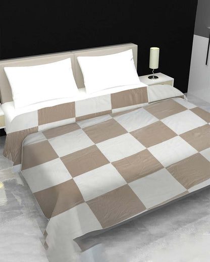 Square dual Color Box Design Cotton Double Bed Dohar | 95 x 87 inches