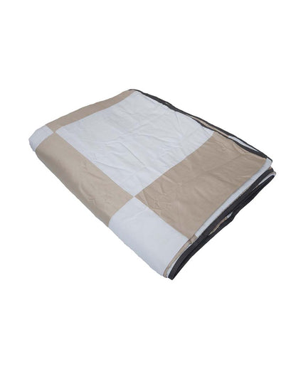 Square dual Color Box Design Cotton Double Bed Dohar | 95 x 87 inches