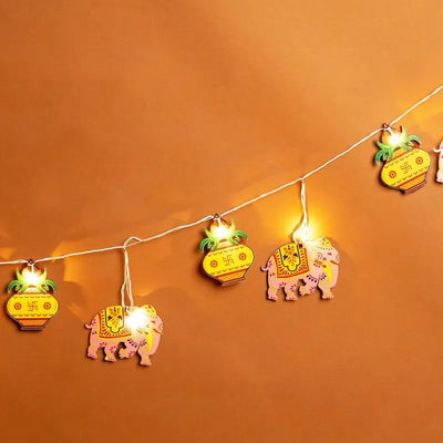 Elegant Kalash & Elephant Festival Light Bunting Default Title