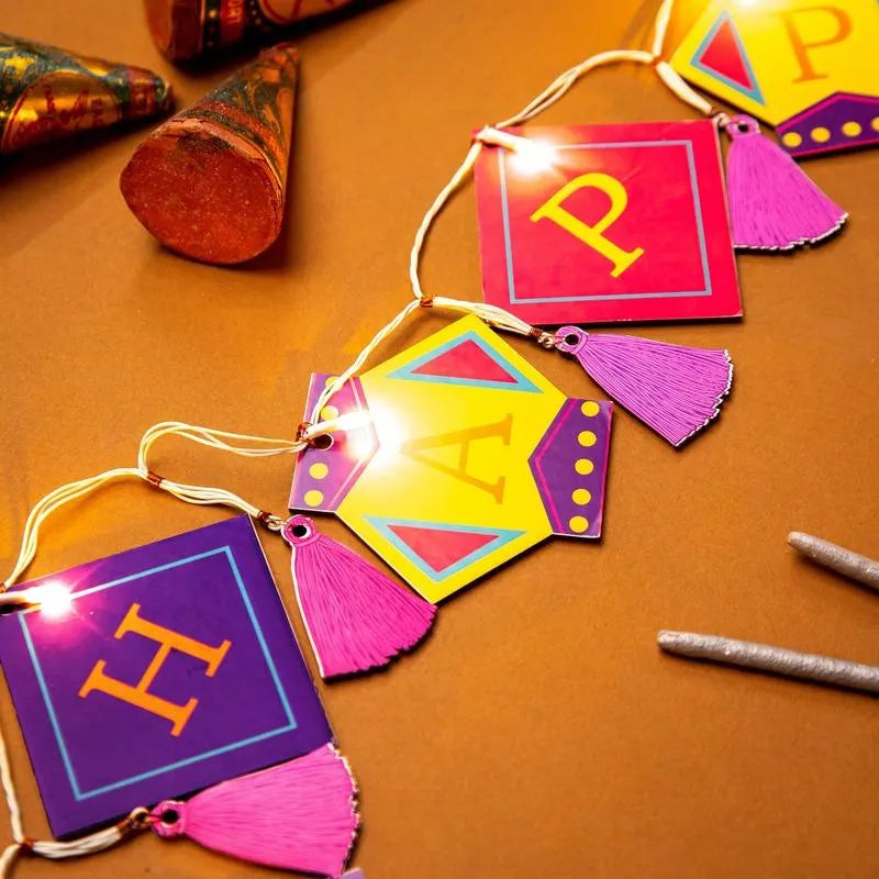 Festival Decorative Lantern & Happy Diwali Light Bunting Default Title