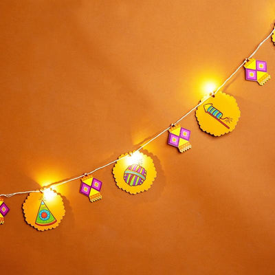 Birch Wood Crackers & Lantern Printed Light Bunting Default Title