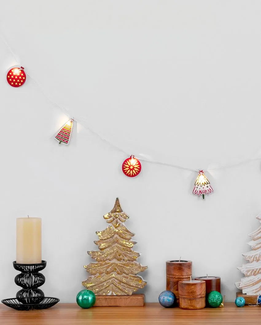 Bobble & Christmas Tree Light Bunting