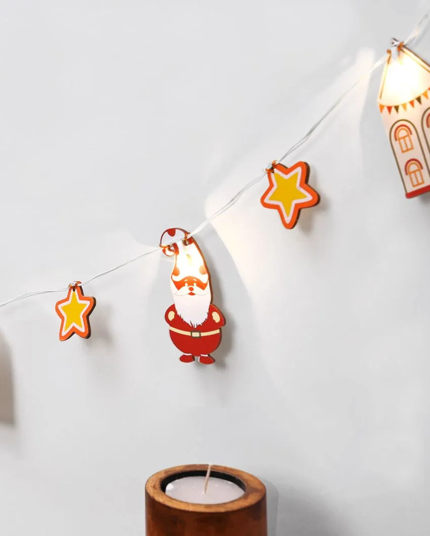 Santa House & Star Light Bunting