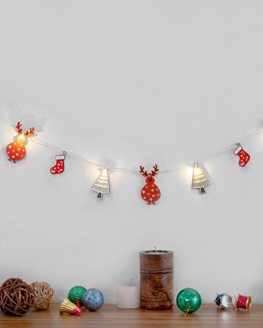 Reindeer & Christmas Tree Light Bunting