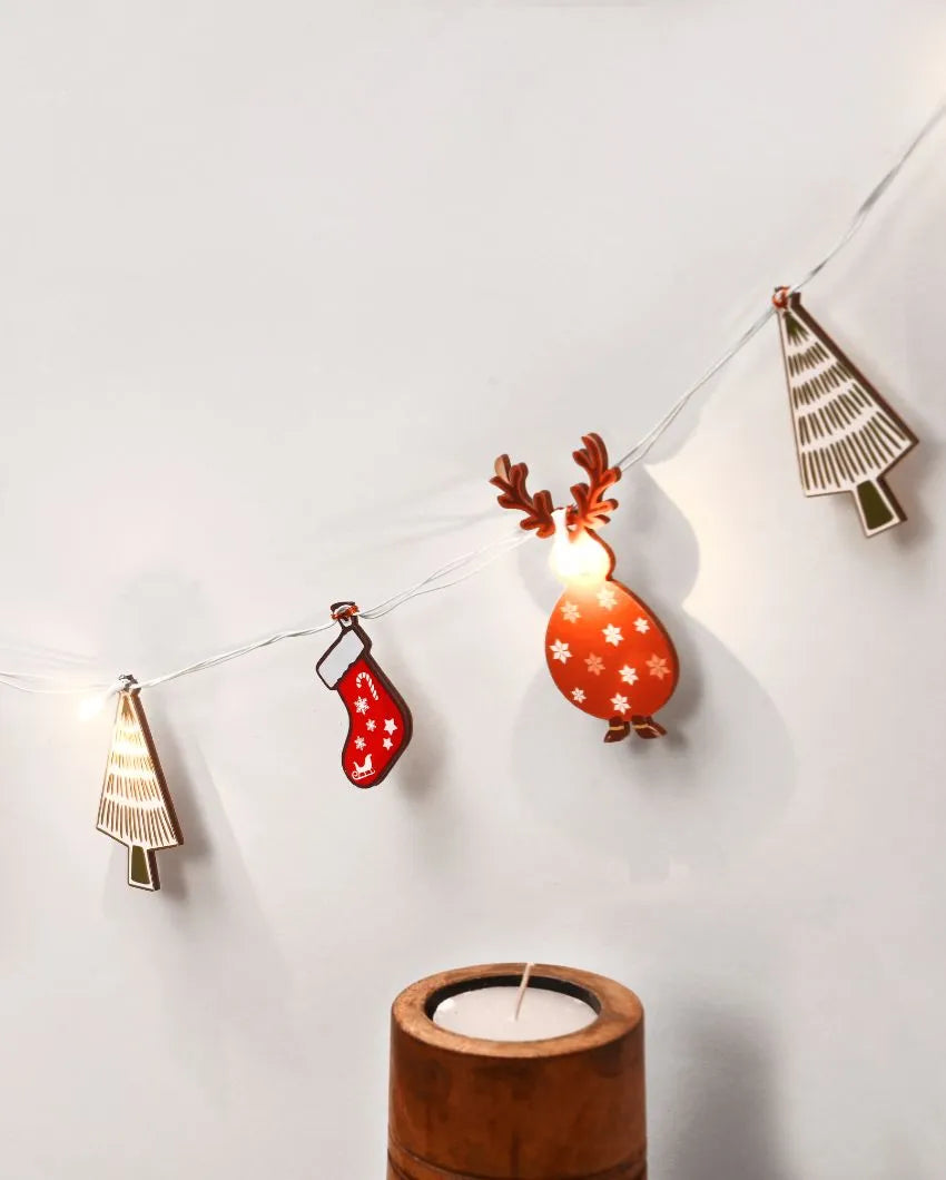 Reindeer & Christmas Tree Light Bunting