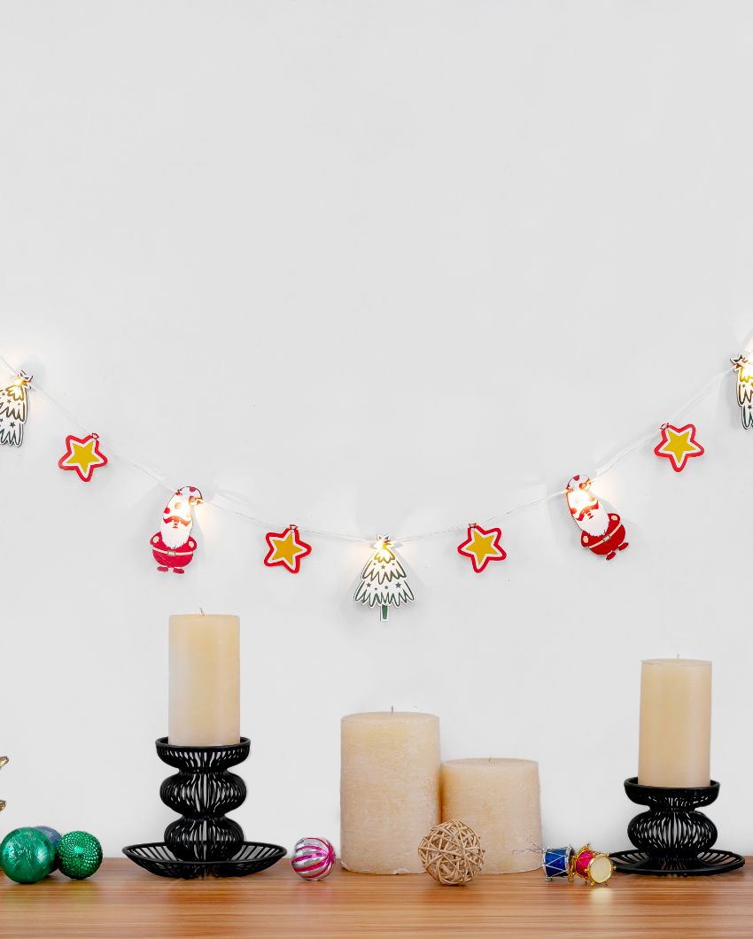 Santa & Christmas Tree Light Bunting