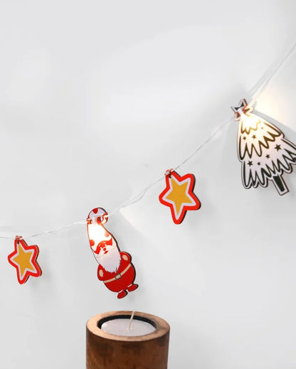 Santa & Christmas Tree Light Bunting