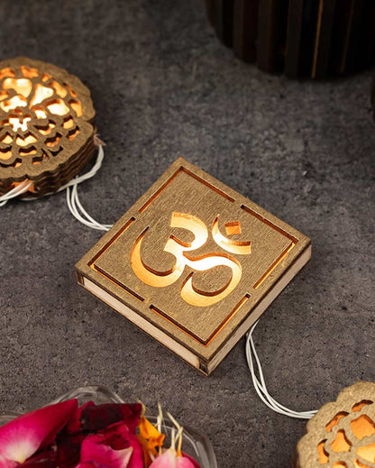 Spiritual Om Swastik 3D Symbolic Festive Bunting | 118 x 3 inches