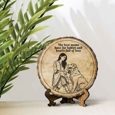 Gracebark Handcrafted Mango Wood Brown Plaque with Stand Gift Set | 8 inches